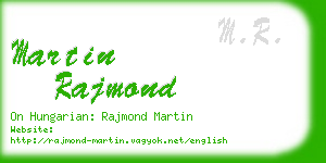 martin rajmond business card